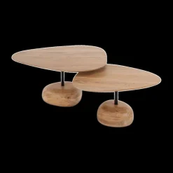 Salontafels & Bijzettafels|Ygo Salontafel Set van 2 FRESCO Driehoekig