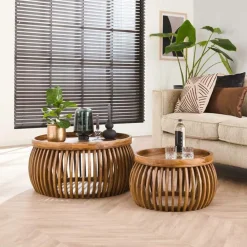 Salontafels & Bijzettafels|Ygo Salontafel Set van 2 LOUA Mango