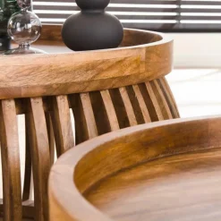 Salontafels & Bijzettafels|Ygo Salontafel Set van 2 LOUA Mango