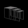 Salontafels & Bijzettafels|Ygo Salontafel Set van 3 MARCO Keramiek Zwart/Mt Zwart
