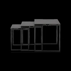 Salontafels & Bijzettafels|Ygo Salontafel Set van 3 MARCO Keramiek Zwart/Mt Zwart