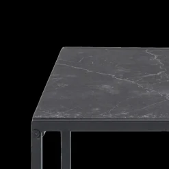 Salontafels & Bijzettafels|Ygo Salontafel Set van 2 RADDEL Mel. Marble/Metal Black