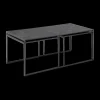 Salontafels & Bijzettafels|Ygo Salontafel Set van 3 RADDEL Mel. Marble/Metal Black