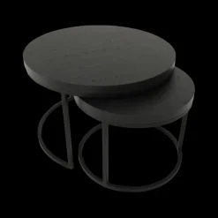 Salontafels & Bijzettafels|Ygo Salontafel Set van 2 SIGNA Nox Zwart