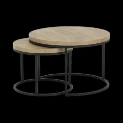 Salontafels & Bijzettafels|Ygo Salontafel Set van 2 SIGNA Scarlet Oak