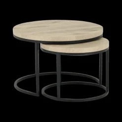 Salontafels & Bijzettafels|Ygo Salontafel Set van 2 SIGNA Canyon Oak