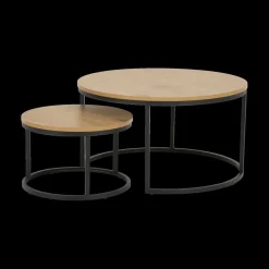 Salontafels & Bijzettafels|Ygo Salontafel Set van 2 VICARI Wild Oak