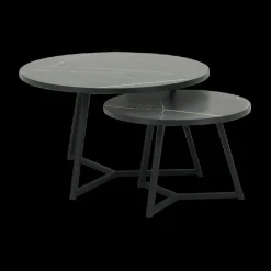 Salontafels & Bijzettafels|Ygo Salontafel Set van 2 ZYAN Marble Bromo