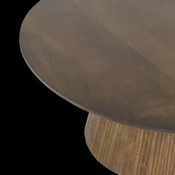 Salontafels & Bijzettafels|Ygo Salontafel SUNDAR Ø80 Mango Donkerbruin