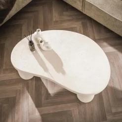 Salontafels & Bijzettafels|Ygo Salontafel TIANA Kiezelvorm Microcement B110