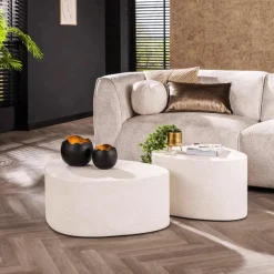 Salontafels & Bijzettafels|Ygo Salontafel WINNIE S/2 Stone Driehoekig
