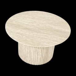 Salontafels & Bijzettafels|Ygo Salontafel XENA Ø80 Travertijnlook