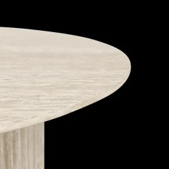 Salontafels & Bijzettafels|Ygo Salontafel XENA Ø80 Travertijnlook