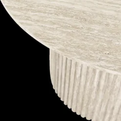 Salontafels & Bijzettafels|Ygo Salontafel XENA Ø80 Travertijnlook