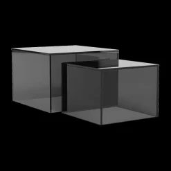 Salontafels & Bijzettafels|Ygo Salontafelset LIVA Glass Smoked