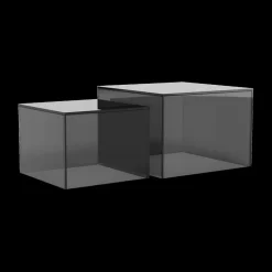 Salontafels & Bijzettafels|Ygo Salontafelset LIVA Glass Smoked