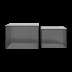 Salontafels & Bijzettafels|Ygo Salontafelset LIVA Glass Smoked