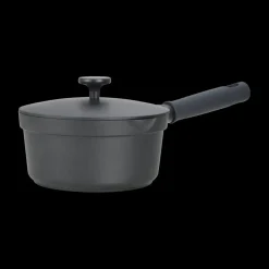 Potten & Pannen|Ygo Sauspan ZANDER Ø18 met Deksel Zwart
