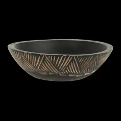 Woondecoratie|Ygo Schaal LICHI L Mango Dk. Bruin