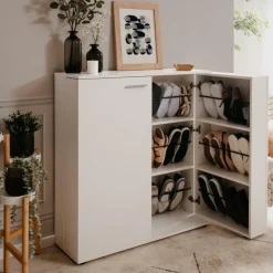 Schoenkasten & Rekken|Ygo Schoenenkast EMILIO Wit