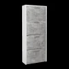 Schoenkasten & Rekken|Ygo Schoenenkast 4L, B64-H158, Wit-Beton