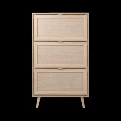 Schoenkasten & Rekken|Ygo Schoenenkast 3L EIVISSA Sonoma Eik/Riet