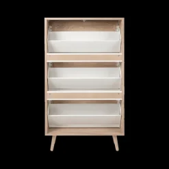 Schoenkasten & Rekken|Ygo Schoenenkast 3L EIVISSA Sonoma Eik/Riet