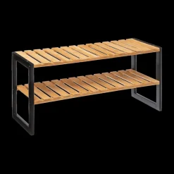 Schoenkasten & Rekken|Ygo Schoenenrek BLACKWOOD Bamboe/Metaal