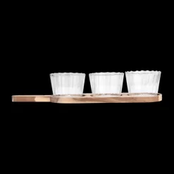 Tafelaccessoires|Servies|Ygo Serveerset MEDEA Acacia/3Potjes Glas