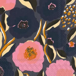 Tafellinnen & -Textiel|Ygo Servet ROSARIUM S/20 Blauw/Roze