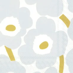 Tafellinnen & -Textiel|Ygo Servet UNIKKO S/20 Wit/Zilver