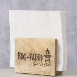 Tafelaccessoires|Ygo Servethouder BBQ-PARTY Mango Bruin