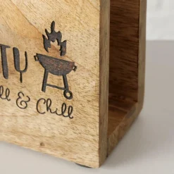 Tafelaccessoires|Ygo Servethouder BBQ-PARTY Mango Bruin