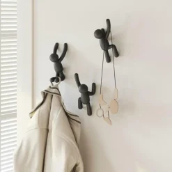 Opbergen|Ygo Set 3 Kapstok BUDDY Zwart Ass.