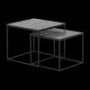 Salontafels & Bijzettafels|Ygo Set van 2 bijzettafels MIC Marble Noir