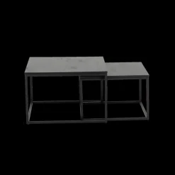 Salontafels & Bijzettafels|Ygo Set van 2 bijzettafels SPLURGE Mango Antraciet