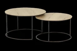 Salontafels & Bijzettafels|Ygo Set van 2 salontafels EDUARD Natur