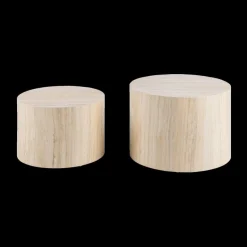 Salontafels & Bijzettafels|Ygo Set van 2 salontafels LIVA Travertijnlook