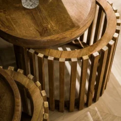 Salontafels & Bijzettafels|Ygo Set van 2 salontafels NOEMI Massief mango