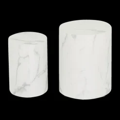 Salontafels & Bijzettafels|Ygo Set van 2 Salontafels RIKA Wit Carrara Marmer