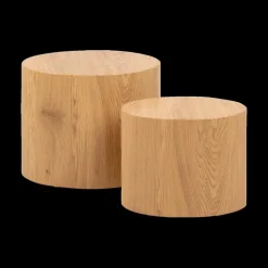 Salontafels & Bijzettafels|Ygo Set van 2 salontafels RIKA Wild Oak