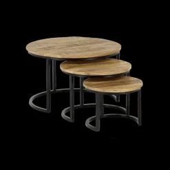 Salontafels & Bijzettafels|Ygo Set van 3 salontafels ZESSO Blank Hout