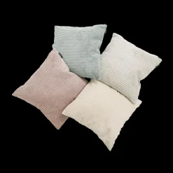 Sierkussens & Plaids|Ygo Sierkussen MILLY Ribfluweel Lichtgrijs