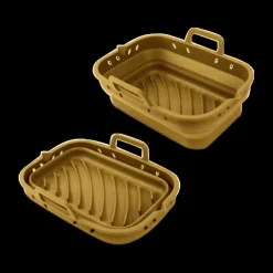 Kookaccessoires|Bakaccessoires|Ygo Silicone Bakvorm Airfryer AIRY Rechthoek Oker