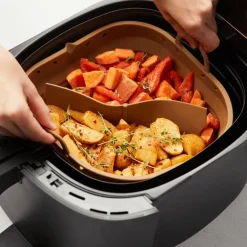 Kookaccessoires|Bakaccessoires|Ygo Silicone Bakvorm Airfryer AIRY Vierkant Oker