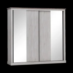 Slaapkamers|Ygo Slaapkamer JASNA: Kleerkast Schuifdeuren B225 + Bed 160x200 + 2x Nachttafel