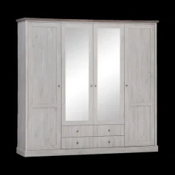 Slaapkamers|Ygo Slaapkamer JASNA: Kleerkast Draaideuren B225 + Bed 140x200 + 2x Nachttafel