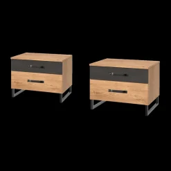 Slaapkamers|Ygo Slaapkamer KICK: Kleerkast 250cm + Bed 180x200 + 2x Nachttafels