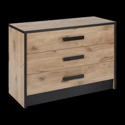 Slaapkamers|Ygo Slaapkamer ROSALIND: Kleerkast B245 + Bed 180x200 + Commode B110 + 2x Nachttafel B53