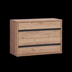 Slaapkamers|Ygo Slaapkamer ZELDA: Kleerkast 240cm + Bed 140x200 + Commode + 2x Nachttafel B58